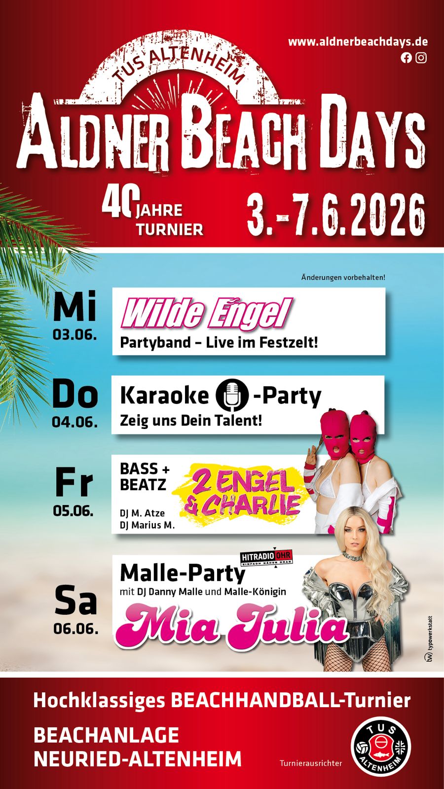 Programm AldnerBeachDays 2026